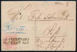 ~1867 Ajánlott Mozgóposta Levél 5kr + 10kr Bélyegekkel / 5kr + 10kr On Registered Cover 'K.K. FAHRENDES POSTAMT No.3.' - - Andere & Zonder Classificatie