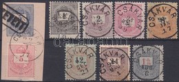 O 1874-1889 7 Klf Bélyeg + 1 Kivágás 'CSÁKVÁR' - Other & Unclassified