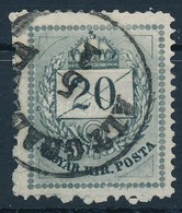 O 1881 20kr 13:13 Fogazással (5.000+) / With 13:13 Perforation 'ALT-GRAD(ISK)A' - Other & Unclassified