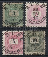 O 1881-1889 4 Klf Bélyeg / 4 Different Stamps 'BÜSÜ SOMOGY M.' - Andere & Zonder Classificatie