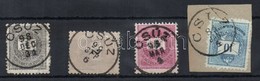 O 1881-99 4 Klf Bélyeg / 4 Different Stamps 'CSÚZ' - Andere & Zonder Classificatie