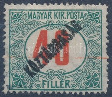 O 1918 Köztársaság Portó 40f Piros Festékcsíkkal - Andere & Zonder Classificatie