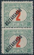 ** 1919 Köztársaság Portó 2f Pár Erősen Eltolódott Felülnyomással - Andere & Zonder Classificatie