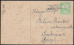 1913 Képeslap Turul 5f Bérmentesítéssel, POSTA(KALAUZ) GALÁNTA - LIPÓT(ÚJVÁR) Vasúti Mozgóposta Bélyegzéssel / Postcard  - Andere & Zonder Classificatie