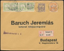 1916 Ajánlott Levél Színes Turul Bérmentesítéssel és Koronázási Emlékbélyegzéssel / Registered Cover - Andere & Zonder Classificatie