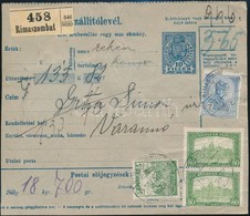 1917 Postai Szállítólevél 'RIMASZOMBAT' - Varannó - Andere & Zonder Classificatie