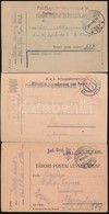 1913-1917 3 Db I. Világháborús Tábori Postai Levelezőlap Tp. 64, 72, 402 + Egységjelzés - Other & Unclassified