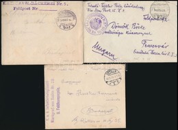 1914-1917 3 Db Tábori Posta Levél - Other & Unclassified