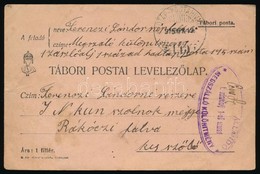 1915 Tábori Posta Levelezőlap '1. Zászlóalj 1-ső Század Megszálló Különítmény' + 'HP 145' - Other & Unclassified