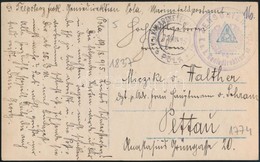 1915 Képeslap Haditengerészeti Postával / Navy Mail Postcard 'ZENSURIERT K.u.K. Geniedirektion In Pola ' - Andere & Zonder Classificatie