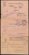 1915-1917 3 Db Tábori Posta Levelezőlap - Other & Unclassified