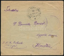 1916 Tábori Posta Levél / Field Post Cover 'BESZTERCZEBÁNYA ROKKANTAK GYÓGYINTÉZETE' - 'MEZŐTÚR' - Andere & Zonder Classificatie