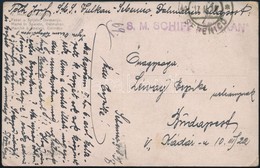 1918 Tábori Képeslap Hajópostával / Field Postcard 'S.M. SCHIFF VULKAN' + 'SEBENICO' - Other & Unclassified