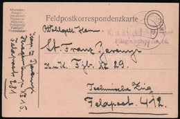 1918 Tábori Lap / Field Postcard 'K.u.k. Luftfahrtruppen Fliegerkompagnie Nr. 16.' + 'FP 281' - Other & Unclassified