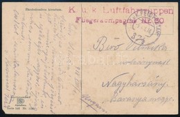 1918 Képeslap / Postcard 'K.u.k. Luftfahrtruppen Fliegerkompagnie Nr. 50.' + 'FP 374' - Andere & Zonder Classificatie