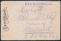 1918 Tábori Posta Levél / Field Post Cover 'K.u.k. Sturmhalbbaon B. 145 1. Komp.' + 'FP 168 B' - Other & Unclassified