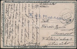 1918 Tábori Posta Képeslap / Field Postcard 'K.u.k. Pferdefeldbahn' + 'FP 370' - Other & Unclassified