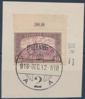 Fiume 1918 Parlament 10K Kézi Felülnyomással Kivágáson, Bodor Vizsgálójellel (60.000) - Other & Unclassified