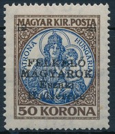 ** Nyugat-Magyarország V. 1921 Koronás Madonna 50K (80.000) / Mi 57 Signed: Bodor (apró Rozsdafolt / Stain) - Other & Unclassified