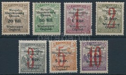 ** * Nyugat-Magyarország VI. 1921 Teljes Sor Bodor Vizsgálójellel (6.400) (3K/60f Falcos / Hinged) - Other & Unclassified