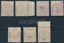 ** * Szeged 1919 7 Klf érték A Felülnyomat Gépszínátnyomatával / 7 Stamps With Machine Offset. Signed: Bodor - Other & Unclassified