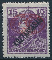 ** Debrecen I. 1919 Károly/Köztársaság 15f Piros Felülnyomással, Garancia Nélkül (**55.000) - Andere & Zonder Classificatie