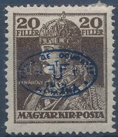 * Debrecen I. 1919 Károly 20f Kék Felülnyomással Garancia Nélkül (**25.000) - Andere & Zonder Classificatie