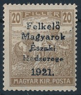 ** Nyugat-Magyarország V. 1921 Arató 20f Hármaslyukasztással, Garancia Nélkül (**35.000) - Other & Unclassified