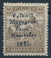 ** Nyugat-Magyarország V. 1921 Arató 20f Hármaslyukasztással, Garancia Nélkül (**35.000) - Andere & Zonder Classificatie