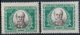 ** * 1925 Jókai 2 X 1000K,  Mindkettő KORONÁ  Lemezhibával, Az Egyik Elfogazva (ez Falcos) - Other & Unclassified