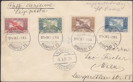 1924 (14. Díjszabás) Légi Levél Bécsbe Parlament, Ikarusz és Madonna Bélyegekkel Bérmentesítve / Airmail Cover To Vienna - Andere & Zonder Classificatie