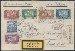 1926 (16. Díjszabás) Légiposta Levél 5 Klf Ikarusz Bélyeggel + Kiegészítő Bérmentesítéssel Ausztriába / Airmail Cover Fr - Andere & Zonder Classificatie