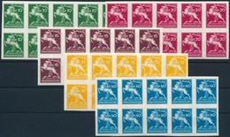 ** 1933 Cserkész Sor Vágott 10-es Tömbökben  / Mi 511-515 Imperforate Blocks Of 10 - Andere & Zonder Classificatie