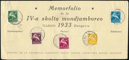 1933 Jamboree Eszperanto Emléklap Alkalmi Bélyegzéssel / Jamboree Esperanto Souvenir Sheet With Special Cancellation (ha - Other & Unclassified