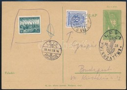 1938 Díjjegyes Levelezőlap Elégtelenül Bérmentesítve, Ezért 8f Portóval Kiegészítve / PS-card With Postage Due 'LÉVA VIS - Other & Unclassified