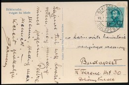 1939 Képeslap 'BÉKÉSCSABA - BUDAPEST' Mozgóposta Bélyegzéssel - Other & Unclassified