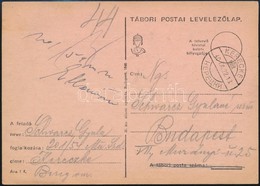 1940 Cenzúrás Munkaszolgálatos Levelezőlap A Kárpátaljai Kereckéről Kétnyelvű Bélyegzéssel - Other & Unclassified