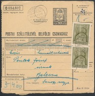 1941 Csomagszállító Kétnyelvű Bélyegzéssel / Parcel Card With Bilingual 'ÖKÖRMEZŐ' - 'BELEZNA POSTAI ÜGYN.' - Other & Unclassified