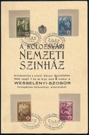 1942 A Kolozsvári Nemzeti Színház Meghívója Vöröskereszt I. Sor Emlékbélyegzésével - Other & Unclassified