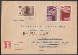 1944 Ajánlott Levél Pacsérról Budapestre Vöröskereszt Bélyegekkel Bérmentesítve - Other & Unclassified