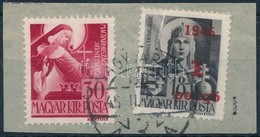 Nagyvárad I. 1945 1P/18f I. Típus és Szent Margit 30f Vegyes Bérmentesítés Kivágáson / 1P/18f And 30f Mixed Franking On  - Other & Unclassified