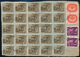 1946 Helyi Ajánlott Levél Hátlapja 25 X Helyi Levél/10f + 2 X Ajánlás/24f + Milliós 2 X 1mP Bérmentesítéssel - Andere & Zonder Classificatie