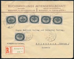 1946 (14. Díjszabás) Ajánlott Levél Svájcba 24 Millió P Bérmentesítéssel / Registered Cover With 24 Millió P Franking To - Other & Unclassified