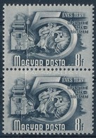 ** 1950/1953 Ötéves Terv II. 8f Pár Végigfutó Papírránccal / Mi 1173 Pair With Paper Crease - Andere & Zonder Classificatie