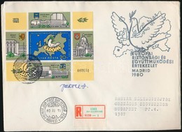 1980 Európa Madrid Blokk FDC A Tervező Vertel József Aláírásával - Andere & Zonder Classificatie