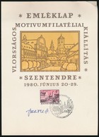 1980 Szentendre Bélyeg Emléklapon A Tervező Vertel József Aláírásával - Other & Unclassified