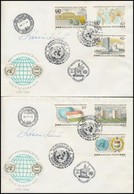 1980 ENSZ Sor 2 FDC-n Kékesi László Grafikus Aláírásával - Otros & Sin Clasificación