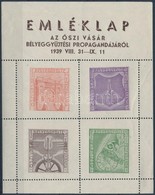 ** 1939/3a Őszi Vásár Bélyeggyűjtési Propaganda Emlékív I. (12.500) - Andere & Zonder Classificatie