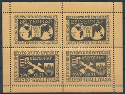 * 1947/4a Esztergomi Bélyegnap Emlékkisív (4.500) - Andere & Zonder Classificatie