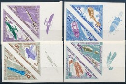 ** 1967 Repülők és Rakéták ívszéli Vágott Sor (4 Pár) Mi 214B-221B - Other & Unclassified